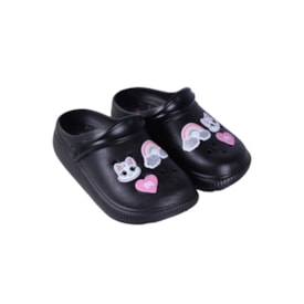 Babuche Molekinha Feminino Infantil Preto