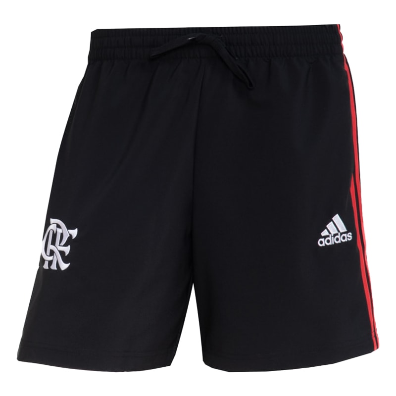 Bermuda Dryfit Adidas Masculina Preto Vermelho Lumman