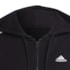 Blusa Capuz Zíper Regular Essentials 3-Stripes Adidas Feminina Preto