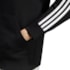 Blusa Capuz Zíper Regular Essentials 3-Stripes Adidas Feminina Preto