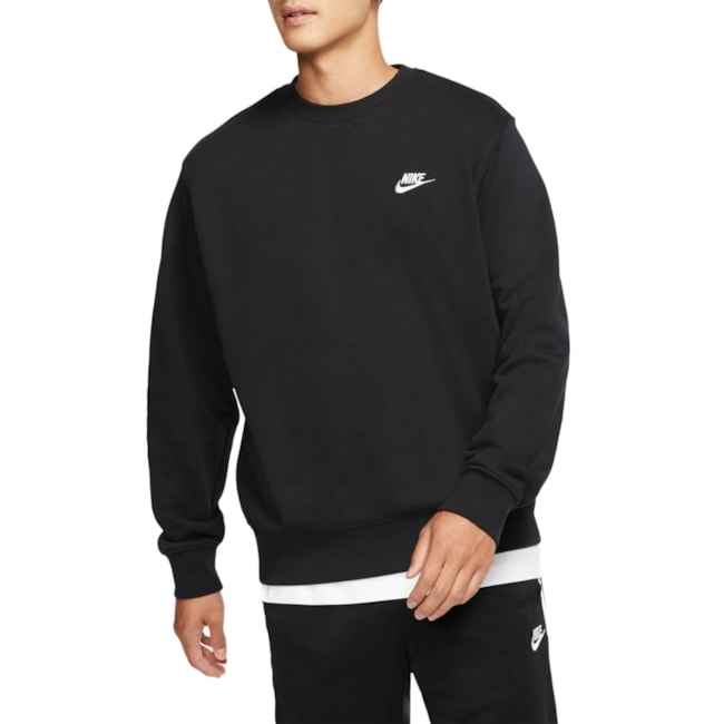 Blusão Nike Sportswear Club French Terry Masculino Preto