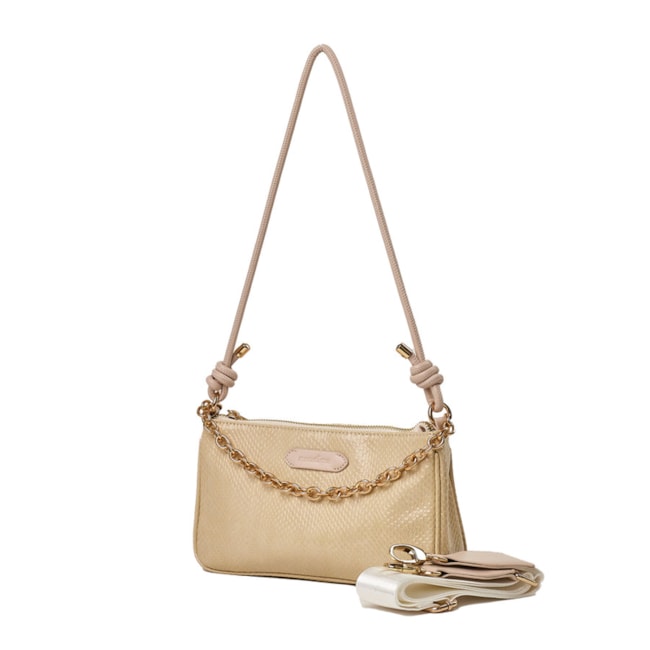 Bolsa Bag Snake Macadamia Feminina Off White