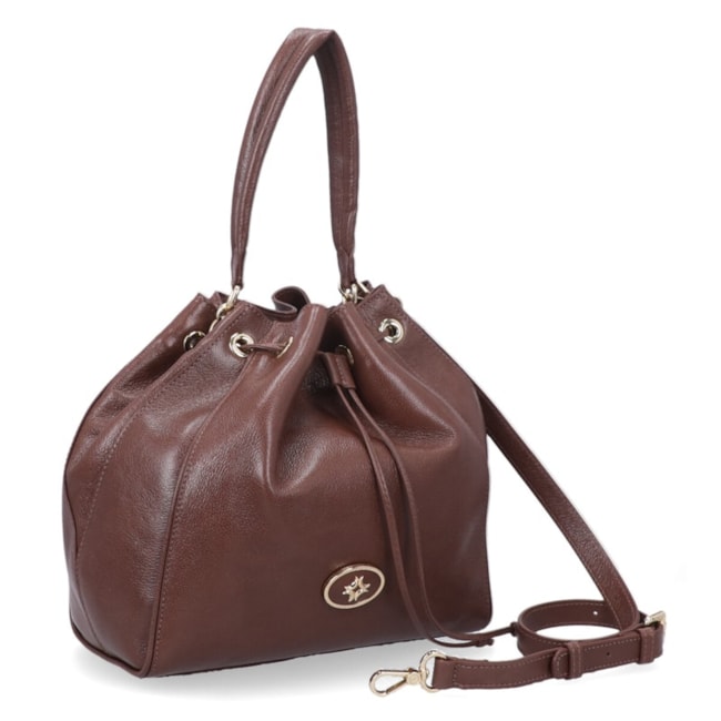 Bolsa Bucket Em Couro Luz Da Lua Feminino Atacama
