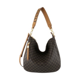 Bolsa De Couro Grande Luz Da Lua Feminina Monograma