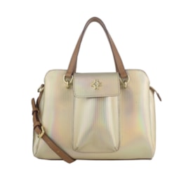 Bolsa De Couro Grande Luz Da Lua Feminina Panna