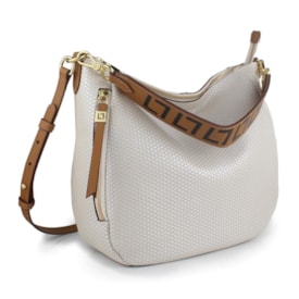 Bolsa De Couro Grande Luz Da Lua Feminina Panna