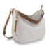 Bolsa De Couro Grande Luz Da Lua Feminina Panna