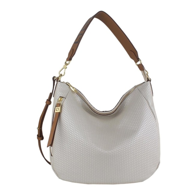 Bolsa De Couro Grande Luz Da Lua Feminina Panna