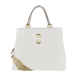 Bolsa De Couro Grande Luz Da Lua Feminina Panna