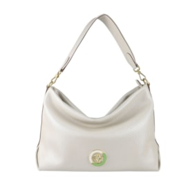 Bolsa De Couro Grande Luz Da Lua Feminina Panna