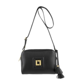 Bolsa De Couro Luz Da Lua Feminina Preto