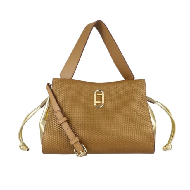 Bolsa De Couro Média Luz Da Lua Feminina Amendoa
