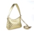 Bolsa De Couro Média Luz Da Lua Feminina Gold