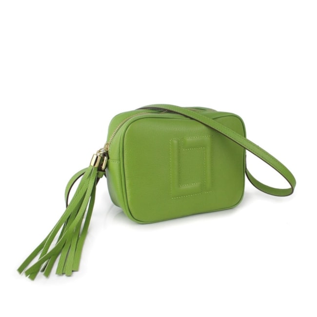 Bolsa De Couro Pequena Luz Da Lua Feminina Esmeralda