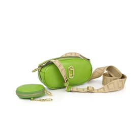 Bolsa De Couro Pequena Luz Da Lua Feminina Esmeralda