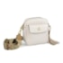 Bolsa De Couro Pequena Luz Da Lua Feminina Panna