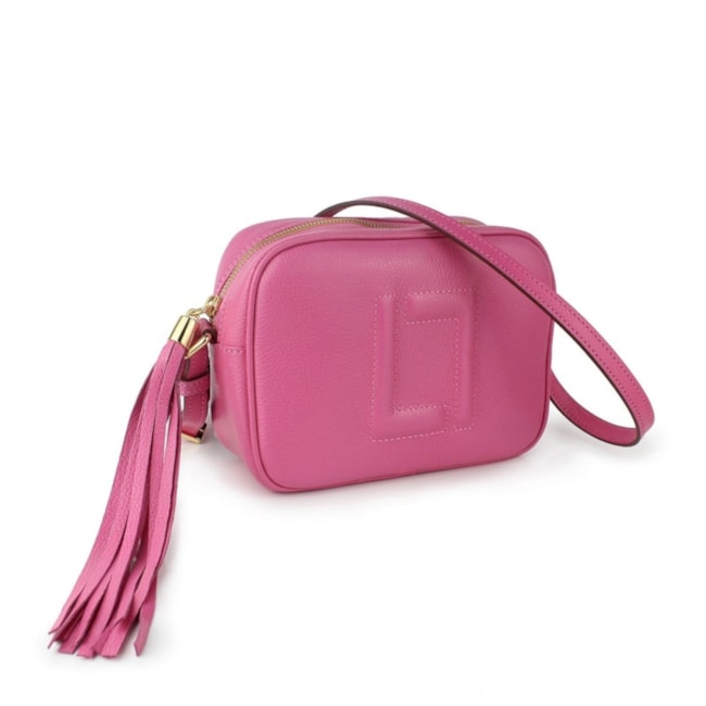 Bolsa De Couro Pequena Luz Da Lua Feminina Pink