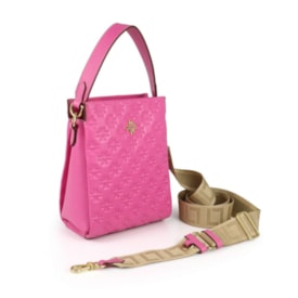 Bolsa De Couro Pequena Luz Da Lua Feminina Pink