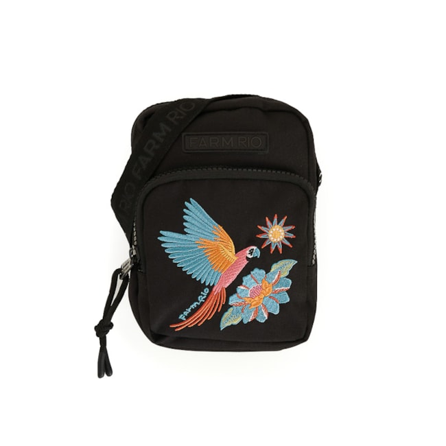 Bolsa Farm Gema Samba Das Araras Preto