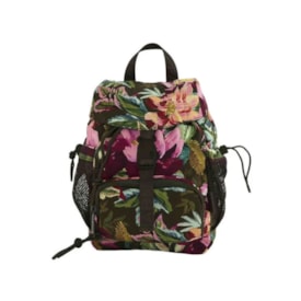Bolsa Farm Pipoquinha Painted Flowers Verde Preto