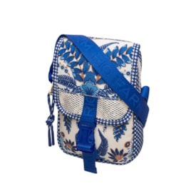 Bolsa Farm Shouder Bag Branco/ Azul Royal