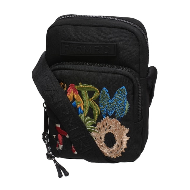 Bolsa Farm Shouder Bag Estampado Preto
