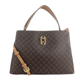 Bolsa Grande Luz Da Lua Feminina  e Monograma Mocca