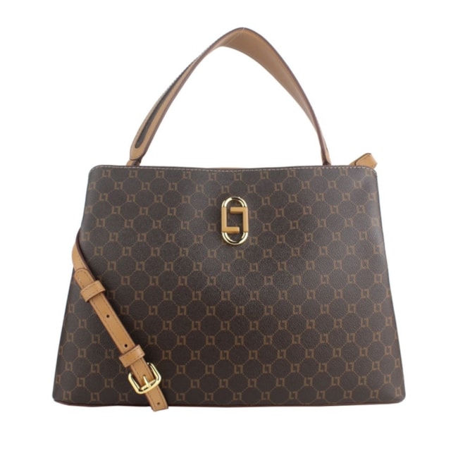 Bolsa Grande Luz Da Lua Feminina  e Monograma Mocca