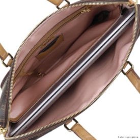 Bolsa Grande Luz Da Lua Feminina Mocca e Monograma