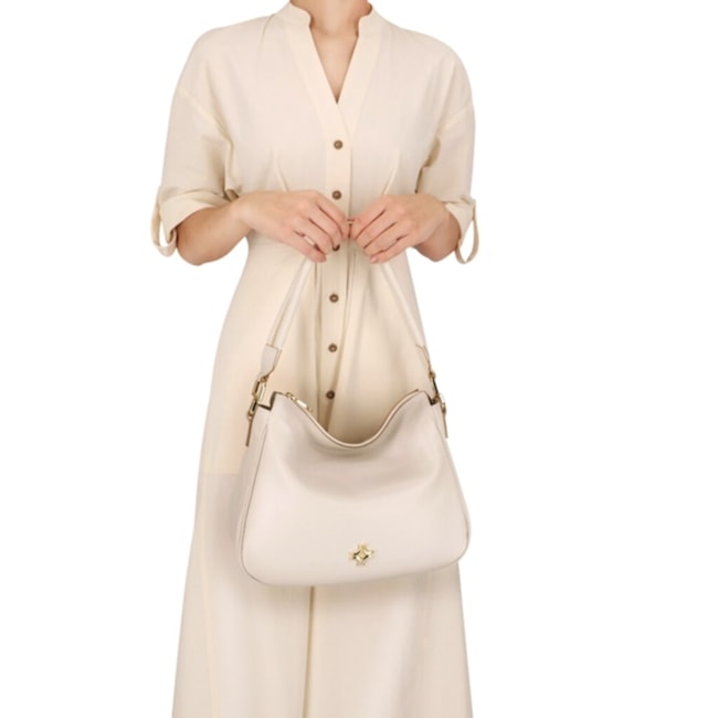 Bolsa Hobo Em Couro Luz Da Lua Feminino New Ridge