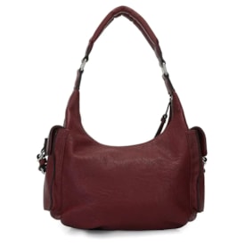Bolsa Hobo Grande Wj Feminina Burgundy