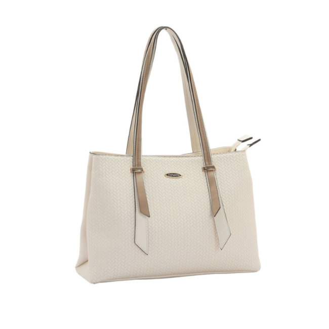 Bolsa Linha Duo Color Chenson Feminina Off White