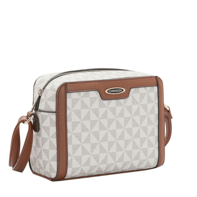 Bolsa Linha Elemento Grafico Transversal Chenson Feminina Natural