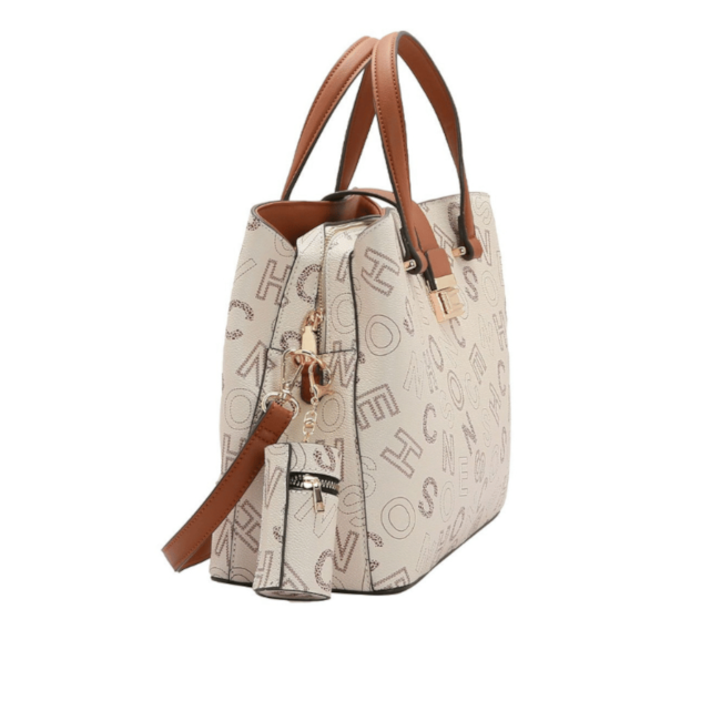Bolsa Linha Monograma Chenson Feminina Bege