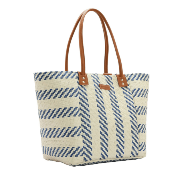 Bolsa Linha Palha Chenson Feminina Azul