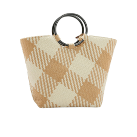 Bolsa Linha Palha Chenson Feminina Bege