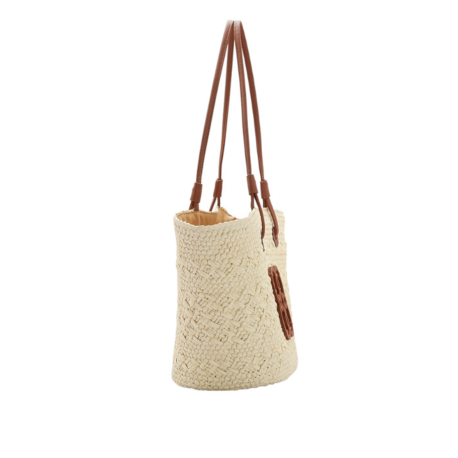 Bolsa Linha Palha Ombro Chenson Feminina Bege