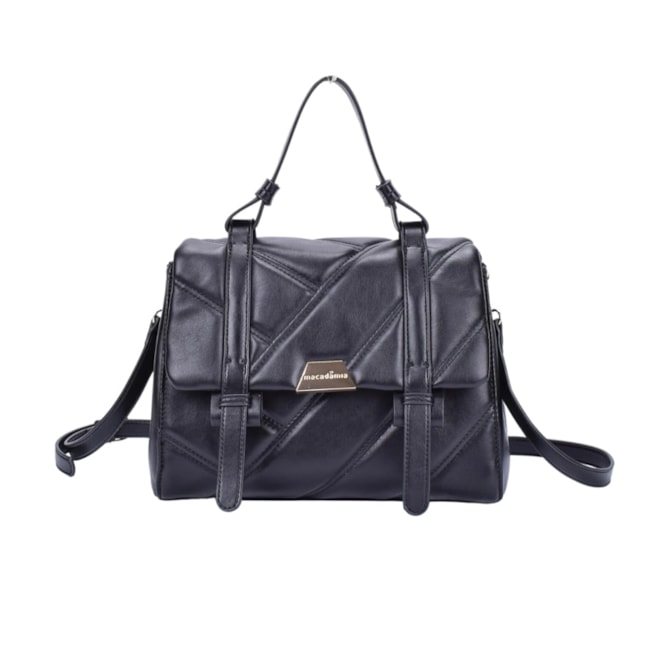 Bolsa Média Com Alça Macadamia Feminina Preto