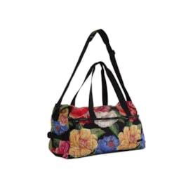 Bolsa Média Farm Findi Borogodó Floral Paraiso Preto