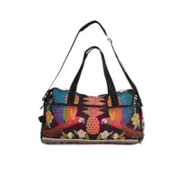 Bolsa Média Farm Findi Samba Das Araras Preto