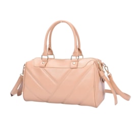 Bolsa Média Formato Baú Macadamia Feminino Bege