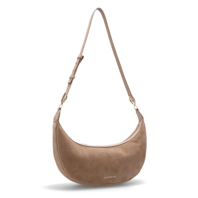 Bolsa Média Luz Da Lua Feminina Camurca Saara