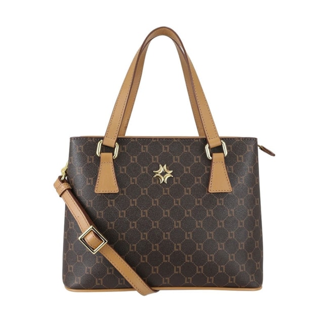 Bolsa Média Luz Da Lua Feminina   e Mocca Monograma