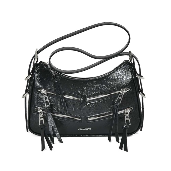 Bolsa Média Via Marte Feminina Preto