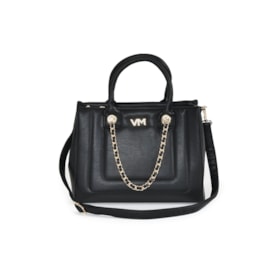 Bolsa Média Via Marte Tot Bag Feminina Preto Bolsa Média Via Marte Tot Bag Feminina Preto