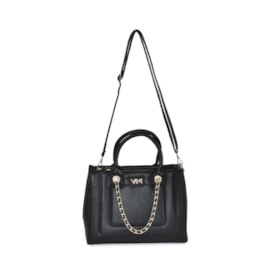 Bolsa Média Via Marte Tot Bag Feminina Preto Bolsa Média Via Marte Tot Bag Feminina Preto