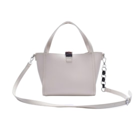 Bolsa Mini Shopper Lenço Macadamia Feminino Off White