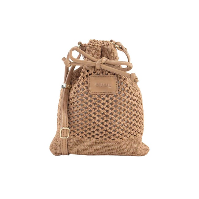 Bolsa Pequena Classe Couro Feminina Tan