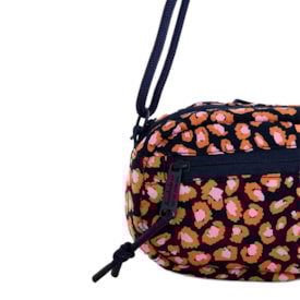 Bolsa  Pequena Farm Chuchu Leopard Pop Azul Marinho