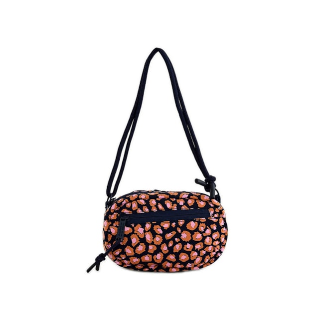 Bolsa  Pequena Farm Chuchu Leopard Pop Azul Marinho